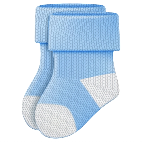 Baby Shower Blue Baby Socks Sticker